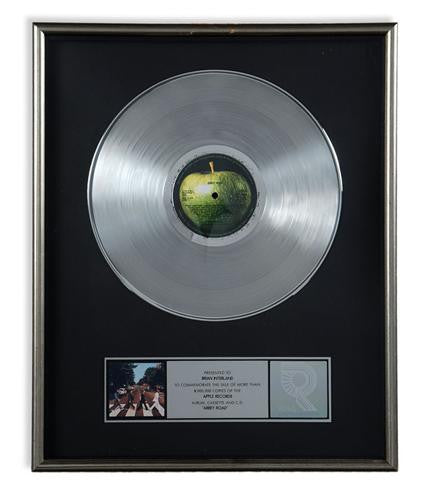 The Beatles "Abbey Road" Platinum Record