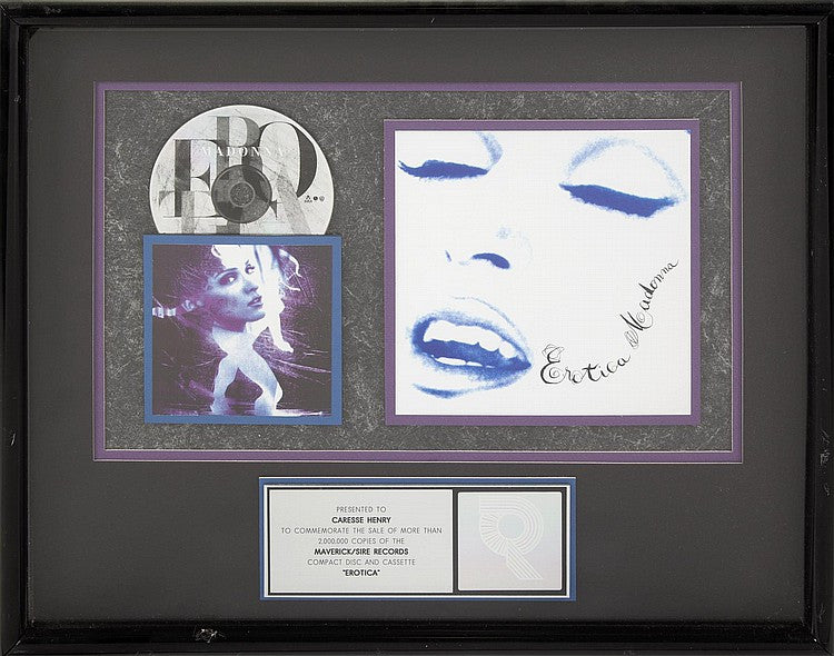 MADONNA "PLATINUM" RECORD AWARD