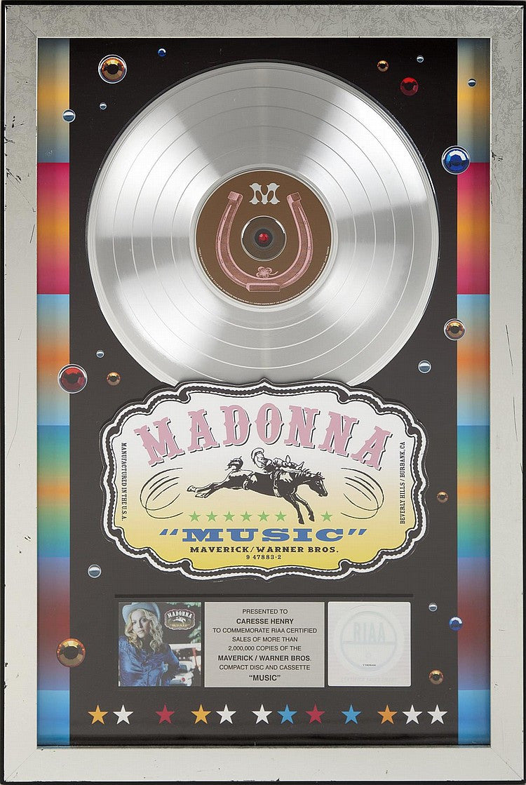 MADONNA "PLATINUM" RECORD AWARD