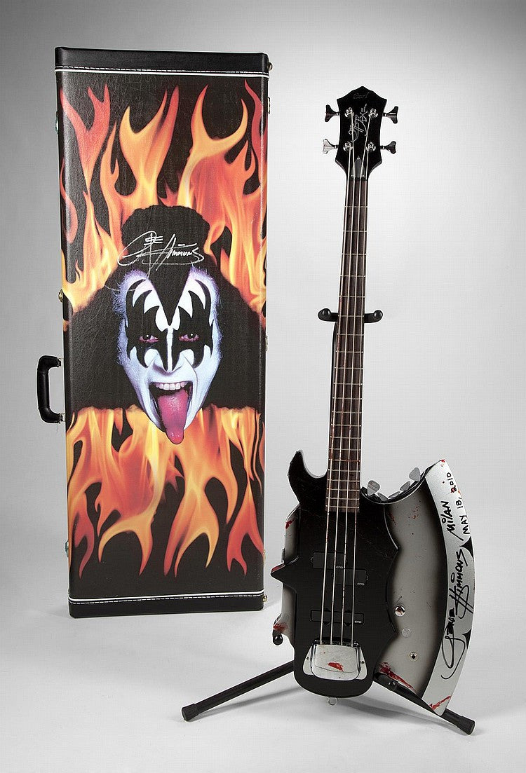 GENE SIMMONS SIGNED STAGE USED BASS