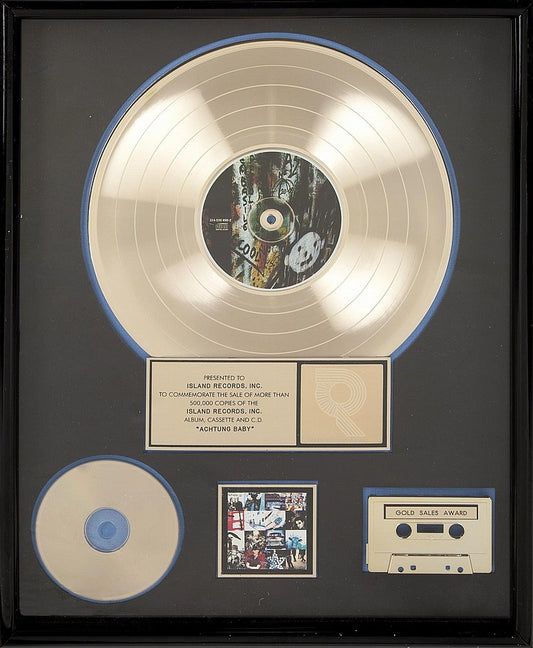 U2 "GOLD" RECORD AWARD ACHTUNG BABY