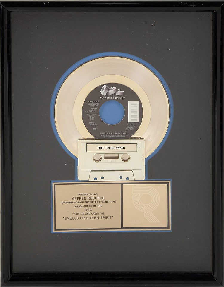 NIRVANA "GOLD" RECORD AWARD