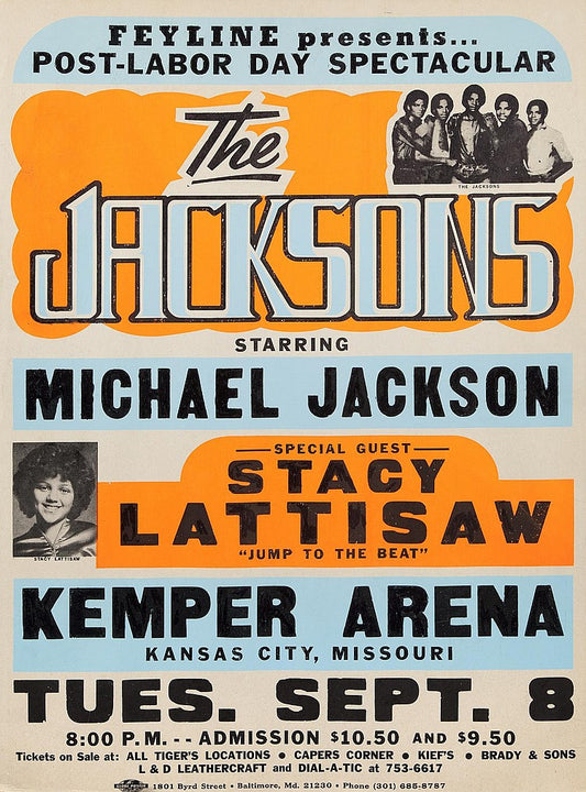 THE JACKSONS TRIUMPH TOUR CONCERT POSTER