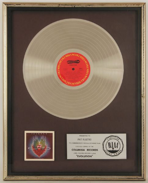 Journey "Evolution" Original RIAA Gold Award