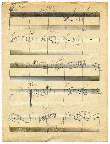 Miles Davis Handwritten “Lady Bird” Music Score