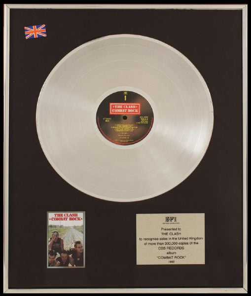 The Clash “Combat Rock” British Platinum Album Award
