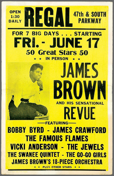 James Brown 1966 Chicago Concert Poster