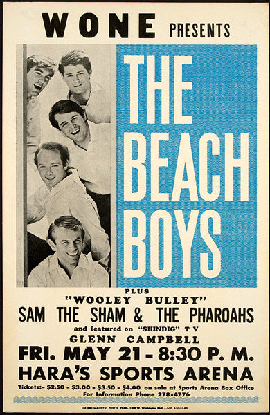 The Beach Boys Dayton Ohio 1965 Concert Poster