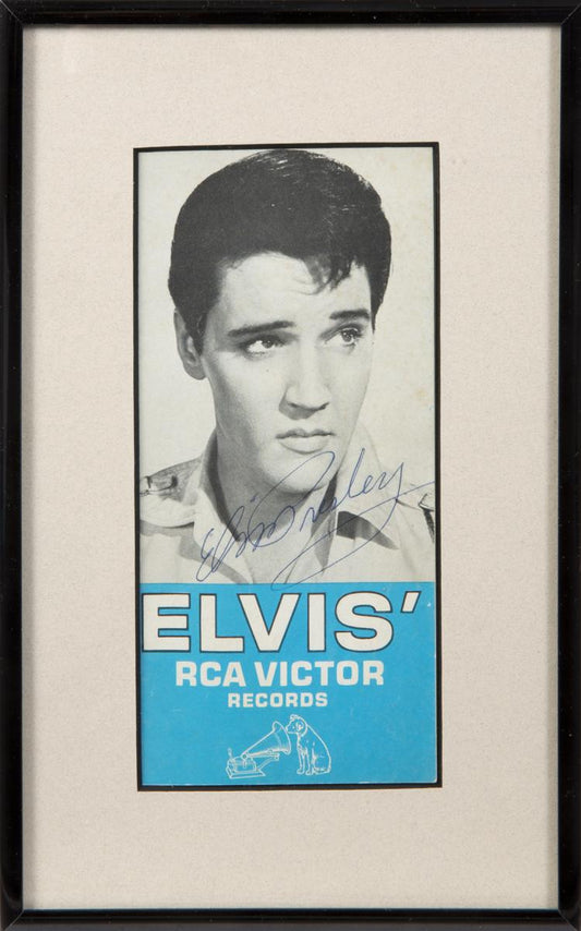 ELVIS PRESLEY SIGNED RCA VICTOR RECORDS CATALOG COVER
