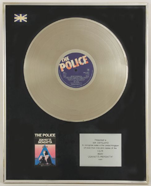 The Police "Zenyatta Mondatta" U.K. Platinum Award