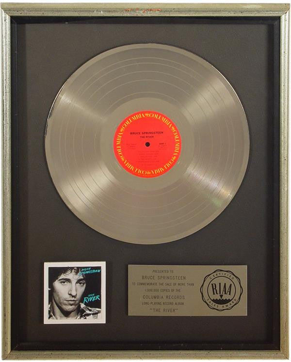The River Platinum Record Award Presented to Bruce Springsteen