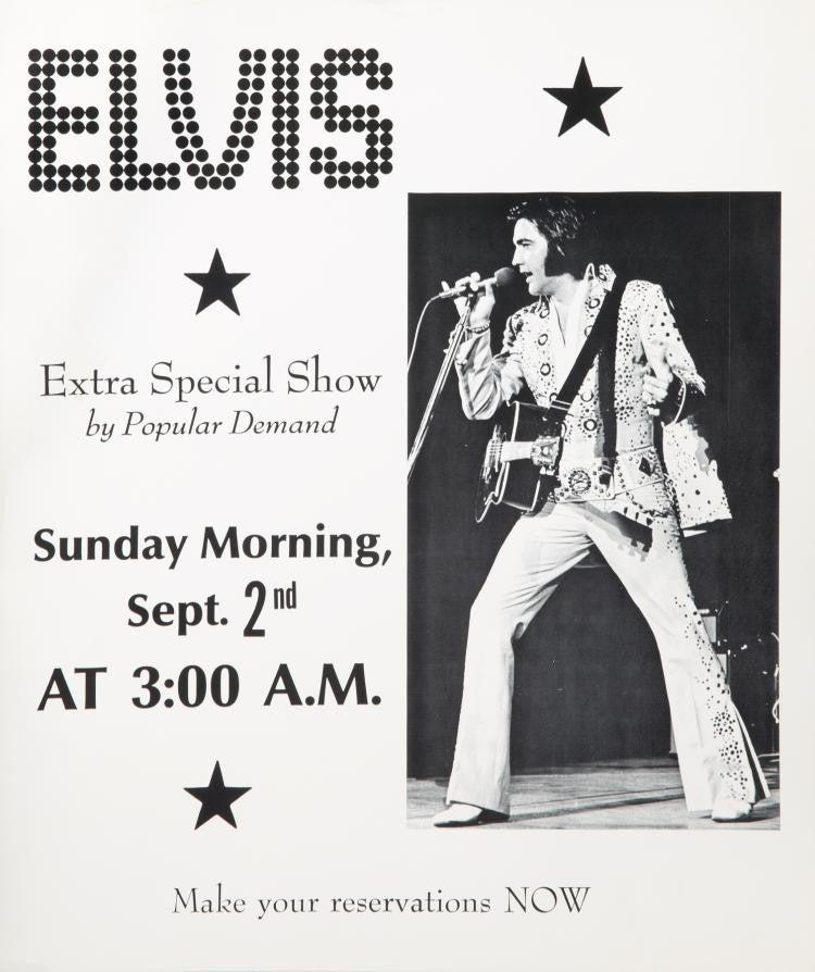 ELVIS PRESLEY 1973 HILTON CONCERT POSTER