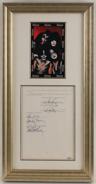 KISS Signed Historic Contract