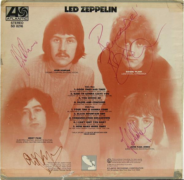 Lot 59: Led Zeppelin Signed Album