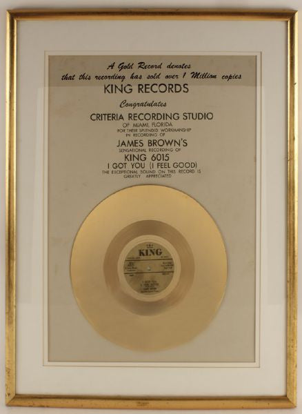 James Brown "I Got You (I Feel Good)" Gold Award