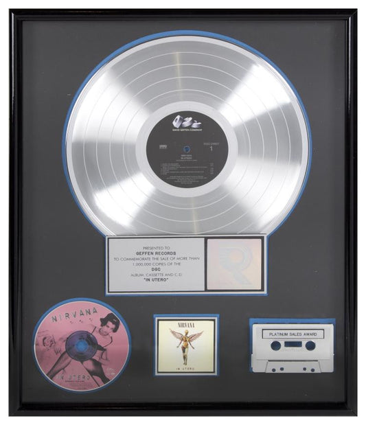 Lot 624: NIRVANA "PLATINUM" RECORD AWARD
