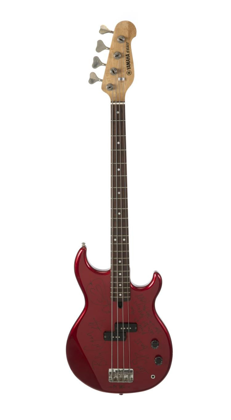 Lot 628: BILLY CORGAN INSCRIBED SMASHING PUMPKINS STAGE USED BASS
