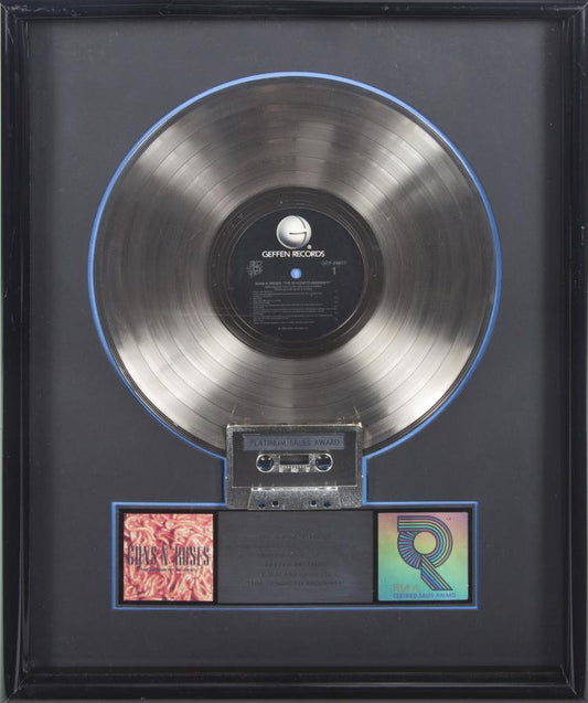 Lot 629: GUNS N' ROSES "PLATINUM" RECORD AWARD