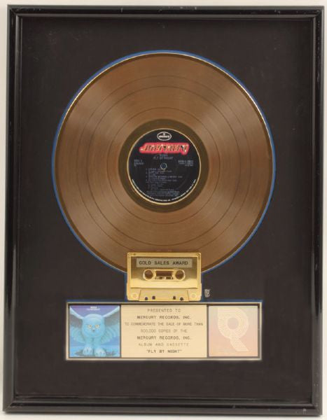 Rush "Fly by Night" Gold RIAA Award