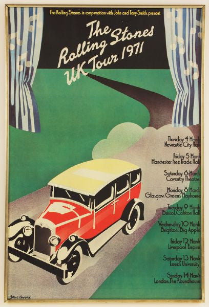 Rolling Stones UK Tour 1971 Original Poster