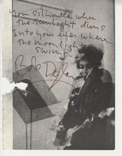 Lot #747:Bob Dylan Handwritten and Signed "Sad Eyed Lady of the Lowlands" Lyrics
