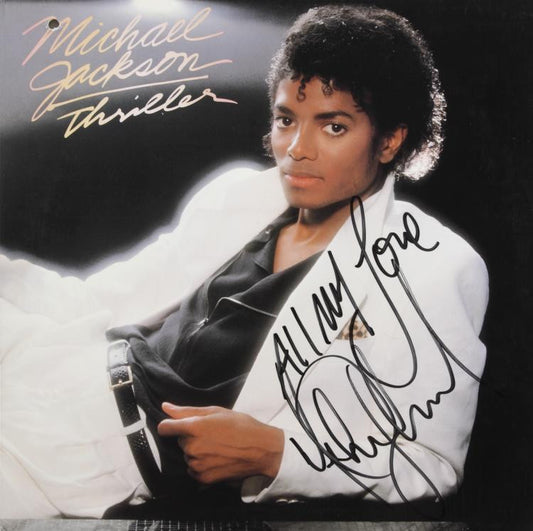 Lot 79: MICHAEL JACKSON SIGNED THRILLER ALBUM