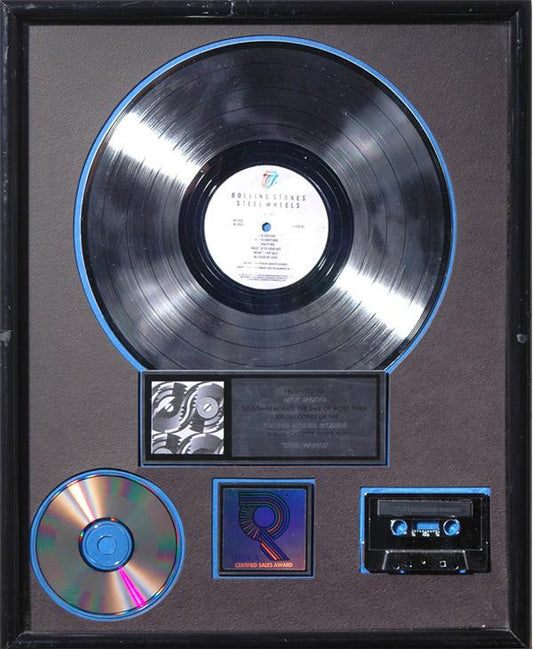 Lot 90: Rolling Stones "Steel Wheels" Platinum Record Presented to Mick Jagger