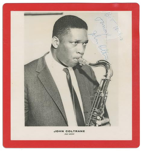 Incredible John Coltrane Signed Photograph