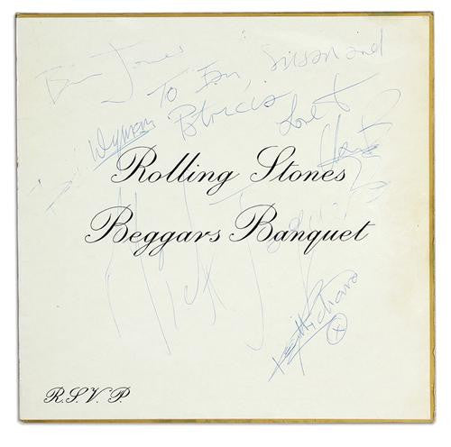 Lot 985: 1968 Rolling Stones Beggar's Banquet Signed Album from Chaffeur