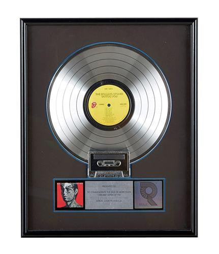 Lot 990: Rolling Stones Platinum Album for "Tattoo You"