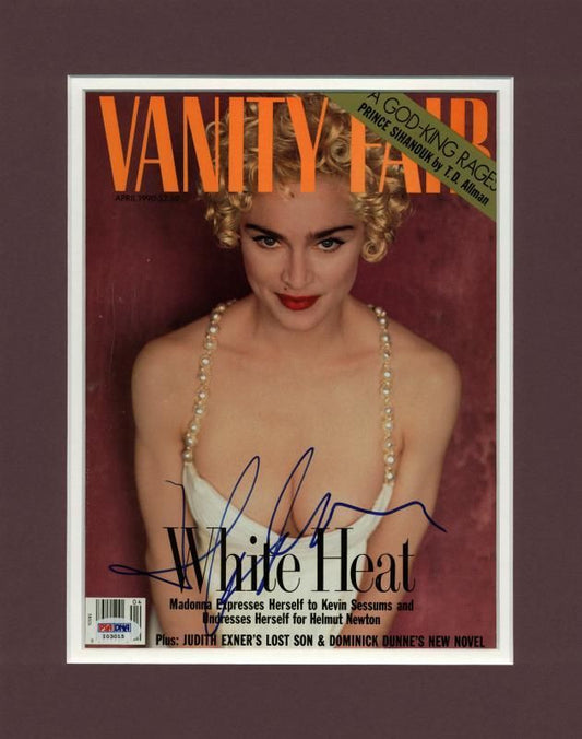 MADONNA AUTHENTIC SIGNED VANITY FAIR MAGAZINE COVER MATTED PSA/DNA #I03015