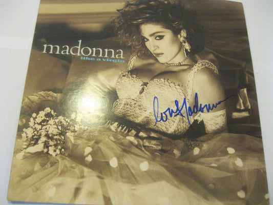 Madonna Like A Virgin Signed Autographed Vinyl Record Album COA