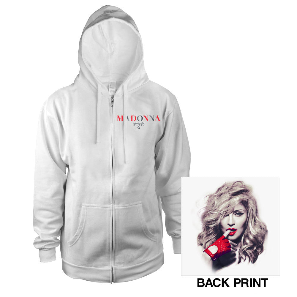 Madonna Red Glove Zip Hoodie
