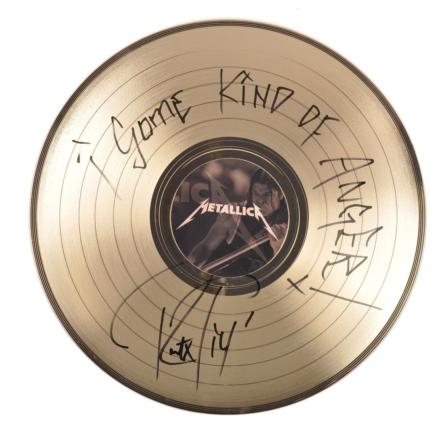 Metallica - Robert Trujillo - Authentic Autographed 12" Gold Record