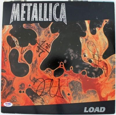 Metallica (4) Hetfield Ulrich Hammett & Newsted Signed Album Cover Psa #q02593 - Autographed CD's