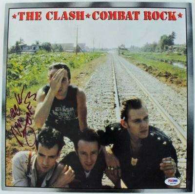 Mick Jones The Clash Combat Rock Signed Album Cover W- Vinyl Psa-dna #q45782