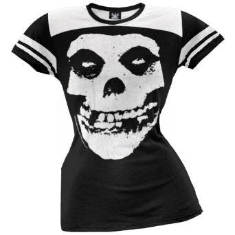 Misfits - Womens Skull Juniors Football T-shirt