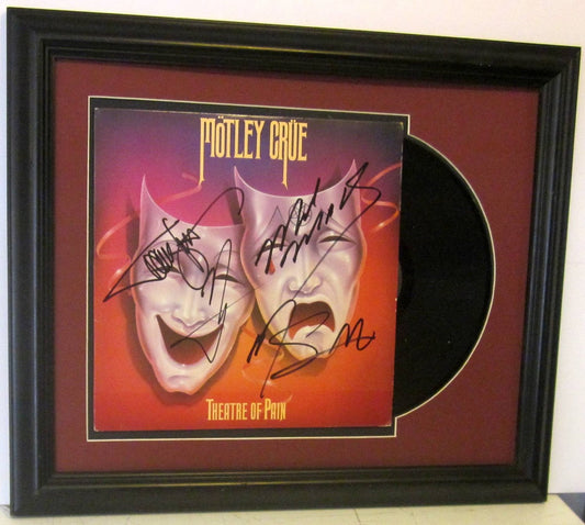 Motley Crue Autographed Theatre of Pain Lp Album
