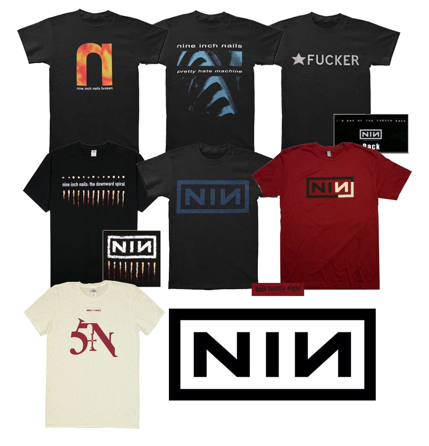NINE INCH NAILS broken downward pretty hate T-SHIRT NEW S M L XL XXL authentic