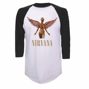 NIRVANA IN UTERO RAGLAN MEN'S T-SHIRT