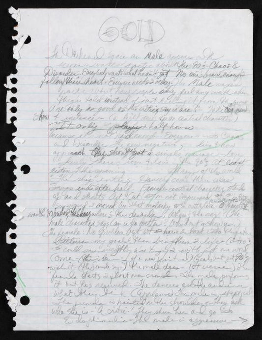 PRINCE HANDWRITTEN NOTES