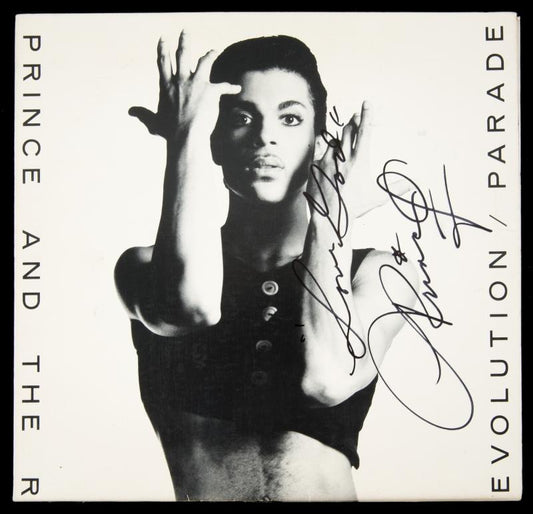 PRINCE SIGNED PARADE ALBUM SLEEVE