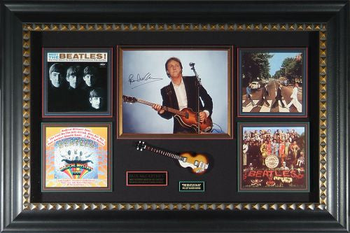Paul McCartney Signed 11x14 Concert Photo Framed Beatles Discography