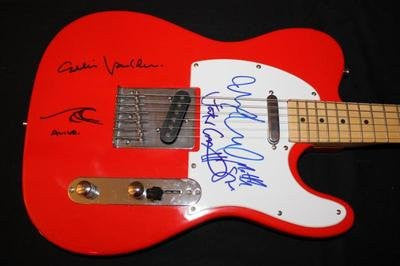 Pearl Jam (5) Vedder Mccready Cameron Ament & Gossard Signed Guitar Psa #s00845 - Signed Guitars
