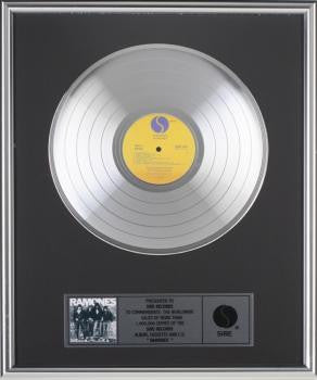 RAMONES PLATINUM RECORD AWARD