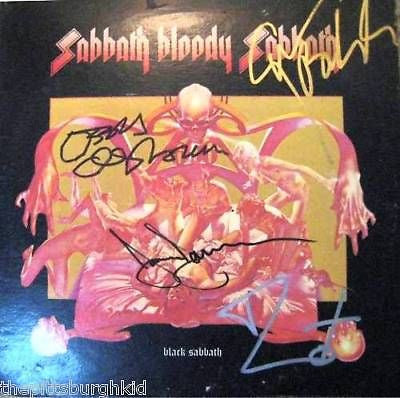 RARE BLACK SABBATH WHOLE ORG BAND SIGNED LP CERTIFIED BY GAI GLOBAL AUTHENTIC