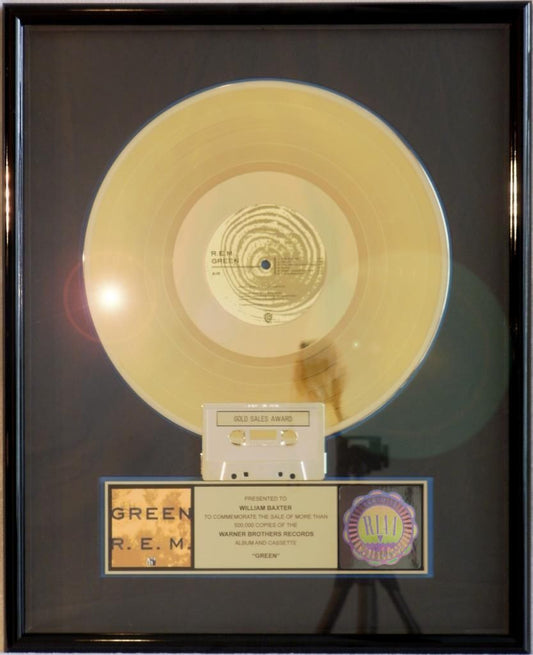 R.E.M “GREEN” RIAA RECORD AWARD GOLD MICHAEL STIPE PETER BUCK