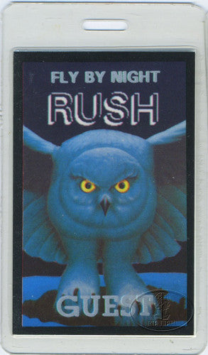 RUSH 1975 FLY BY NIGHT LAMINATED BACKSTAGE PASS