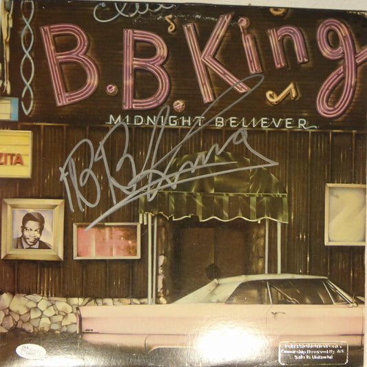 Signed B.B. King Autographed 1978 Midnight Believer Lp Album Jsa Loa # X66401