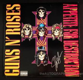 Slash Signed Guns N' Roses "Appetite for Destruction" Album